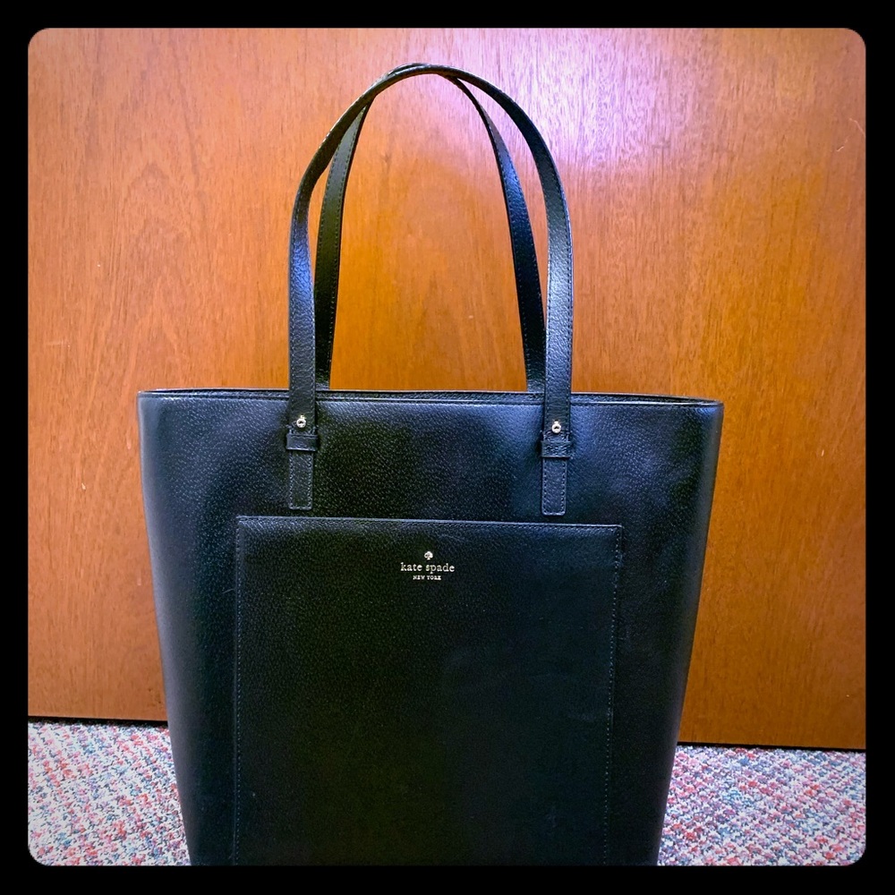 Kate Spade black leather tote